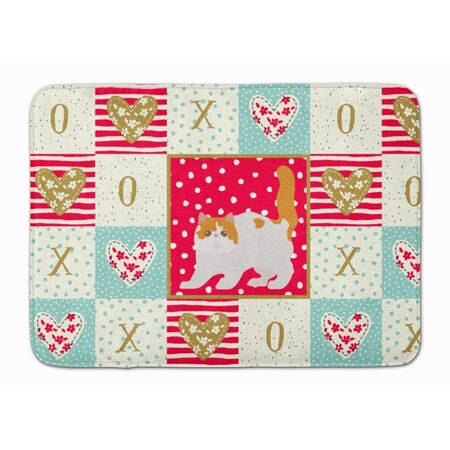 Carolines Treasures 19 x 27 in. Exotic Shorthair No.4 Cat Love Machine Washable Memory Foam Mat CK5617RUG